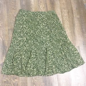 FREE ADD ON - Army Green & Khaki Flowing Godet Midi Skirt